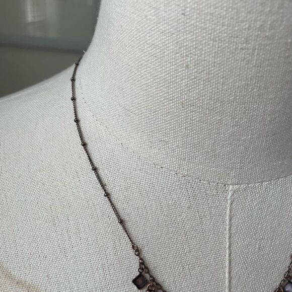 Demure Retired Lia Sophia Necklace Copper Grey - Picture 3 of 4